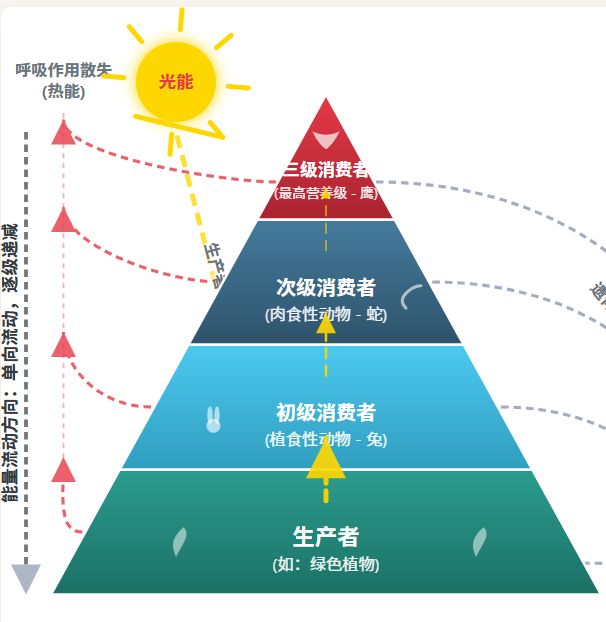 生态系统能量金字塔