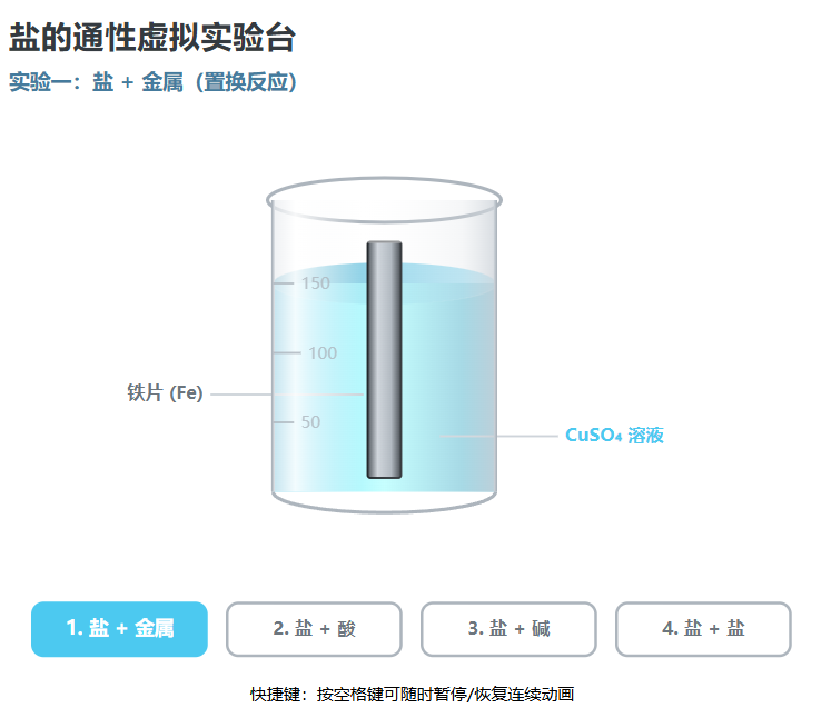 盐的通性实验